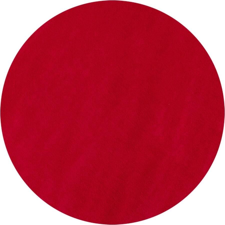Pochon Tapijt Sky Rood 200x200x0 7 Vloerkleed Effen Laagpolige Vloerkleed Kortpolige Vloerkleed Ronde Vloerkleed Ronde Tapijt