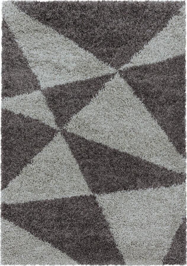 Pochon Tapijt Tango Taupe 230x160x3 Vloerkleed Geometrisch Hoogpolige Vloerkleed Rechthoekige Tapijt Rechthoekige Vloerkleed