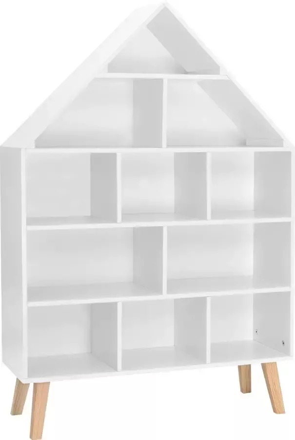 Polaza Boekenkast Kinderen Boekenkast Boekenrek Kind Boekenrek Kinderkamer Wit