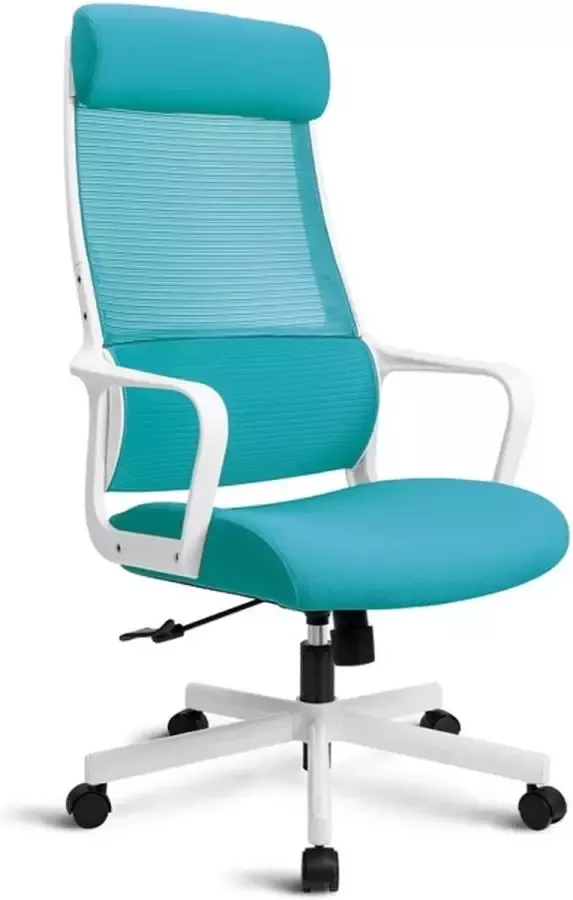 Polaza Bureaustoel Luxe bureaustoel Bureaustoelen Draaibaar Verstelbaar Mesh rugleuning Blauw