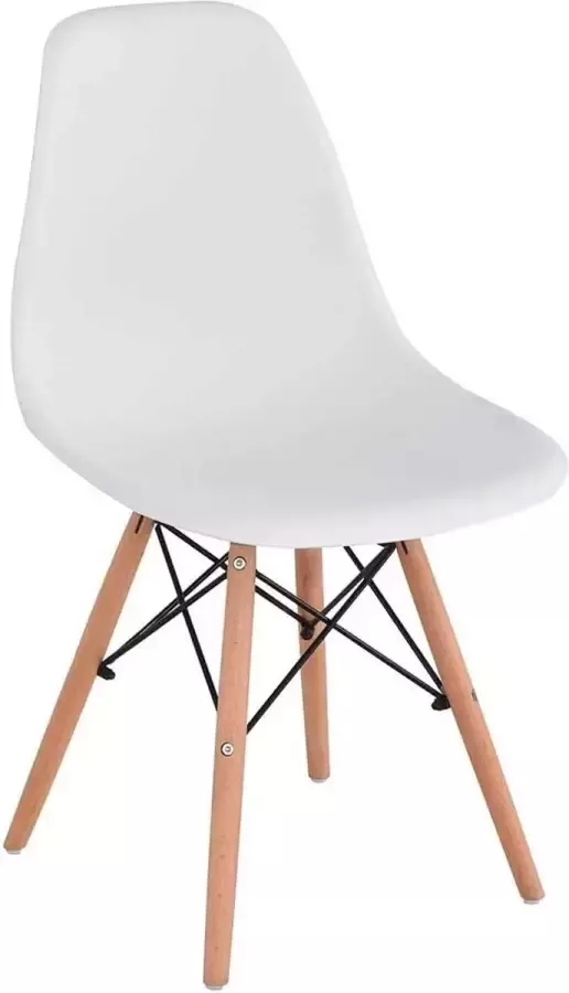 Polaza Eetkamerstoelen 1 Stuks Nordic Design – Eetkamerstoel – Eetkamerstoelen – Eetkamerstoel Metaal Wit