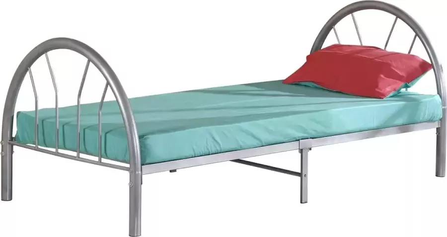 poldimar Bed metaal Camille eenpersoons 90x200 Grijs inclusief bodem goedkope promobed