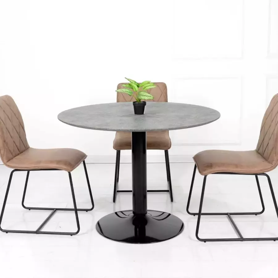 Poldimar Eettafel Josua ø105 cm zwart - Foto 2