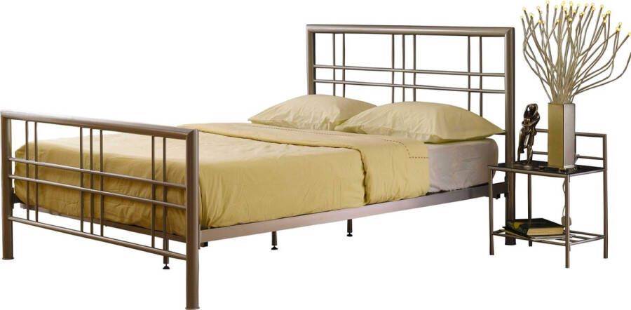 Poldimar Metalen Tweepersoonsbed Pato 160x200 Zilver - Foto 1