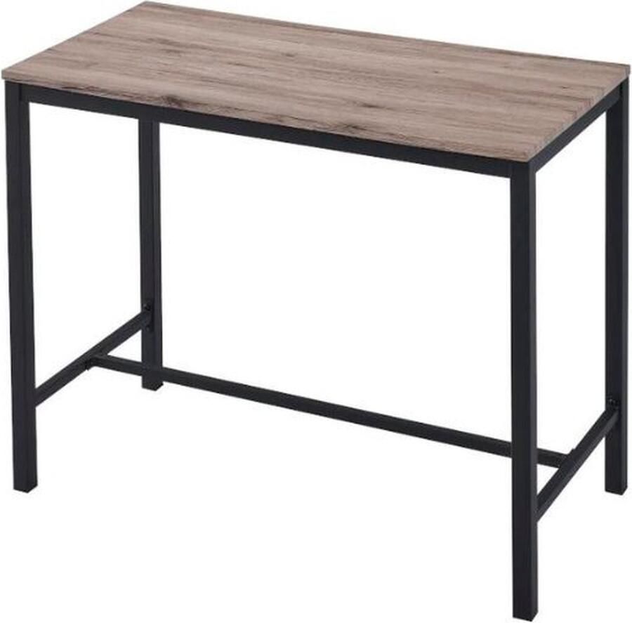 Poldimar EMOB Bartafel Babette 120 x 60 x 95 cm Bruin-zwart Bartafels Bruin MDF Bartafels Op voorraad