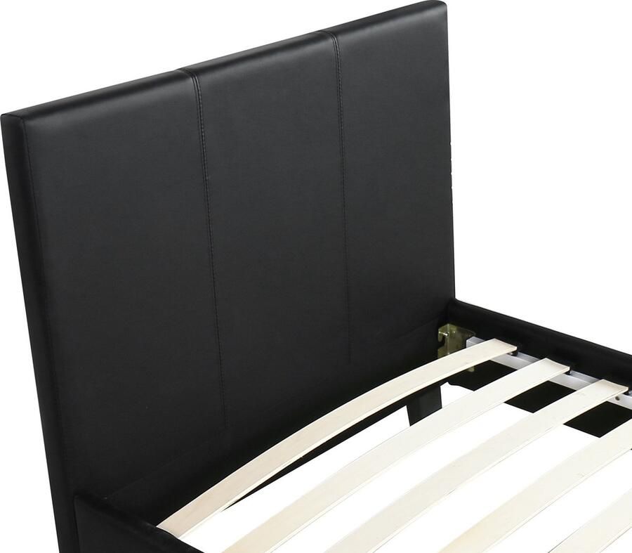 Poldimar EMOB Eenpersoonsbed Maxime zwart Gestoffeerde eenpersoonsbedden Zwart Kunstleer Gestoffeerde eenpersoonsbedden Eenpersoons Normaal bed Op voorraad - Foto 2