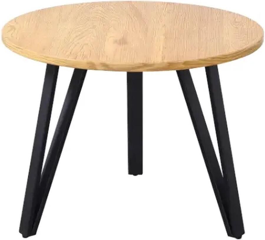 Poldimar salontafel Santiago- rond- bruin