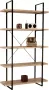 Poldimar Rek Shelves 5 legplanken zwart ijzeren frame - Thumbnail 1