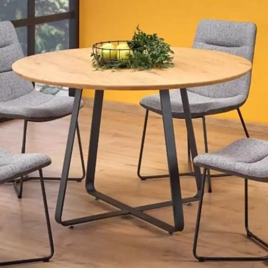 Poldimar Ronde eettafel Nole ø120 bruin zwart - Foto 2