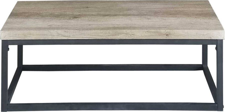 Poldimar EMOB Salontafel Hector 100cm sonoma eik zwart Salontafels outlet Zwart; Grijs MDF; Metaal Salontafels outlet Op voorraad - Foto 2