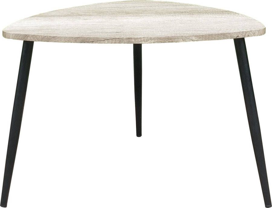 Poldimar Set van 3 salontafels Mensa grijs zwart