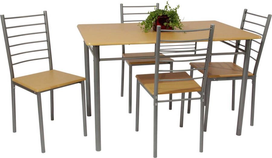 poldimar Tafelset Chiara met 4 stoelen