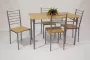 Poldimar Tafelset Chiara met 4 stoelen natuur - Thumbnail 1