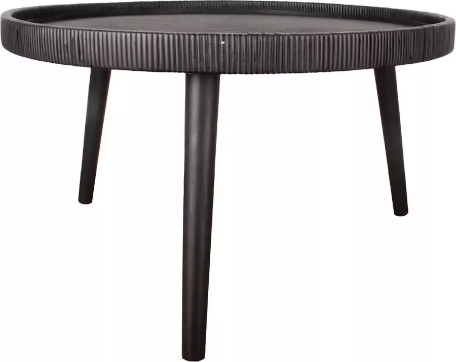 Pole to Pole Coffee Table Black Bamboo Salontafel bamboe Bijzettafel 57 x 57 x (h)33.5cm