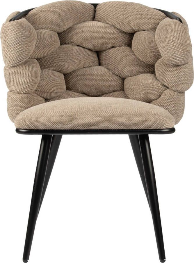 Pole to Pole Rock Eetkamerstoel Geweven Stof Bruin - Foto 3