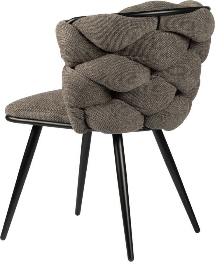 Pole to Pole Rock Eetkamerstoel Geweven Stof Taupe - Foto 2