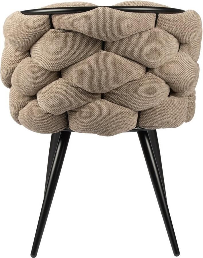 Pole to Pole Rock Eetkamerstoel Geweven Stof Bruin