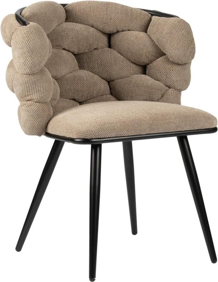 Pole to Pole Rock Eetkamerstoel Geweven Stof Bruin - Foto 2