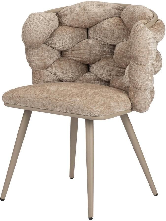 Pole to Pole Rock stoel crème eetkamerstoelen set van 2 - Foto 2