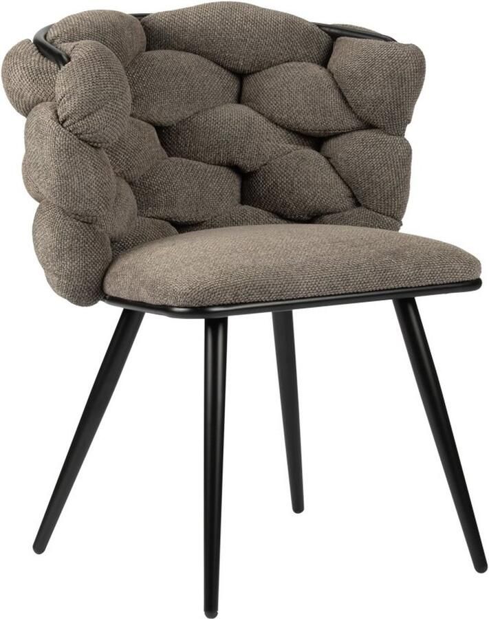 Pole to Pole Rock Eetkamerstoel Geweven Stof Taupe