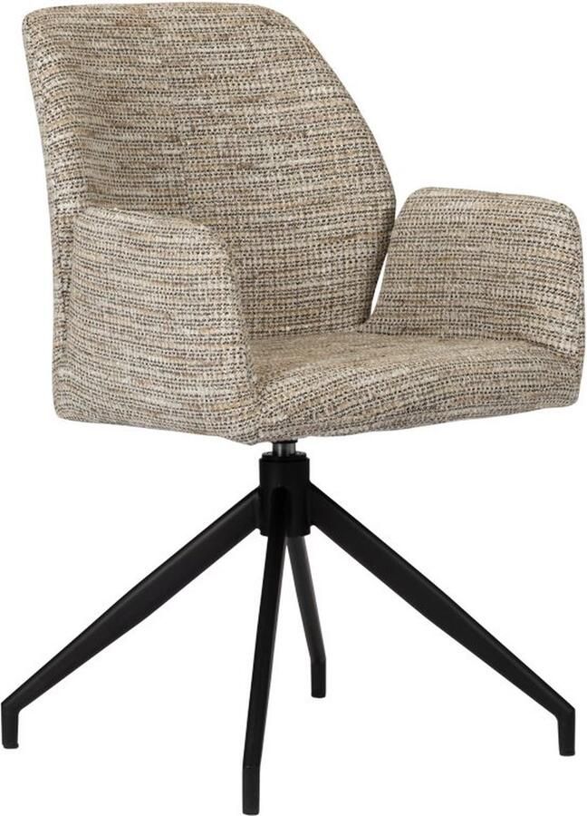 Pole to Pole Eetkamerstoel Storm Rotation Chair Rotatie van 360 gr. Coco Zwart poedercoat poten