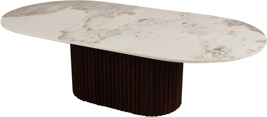 Pole to Pole Urban Chique salontafel keramiek marmer notenfineer L=140xB=70 cm