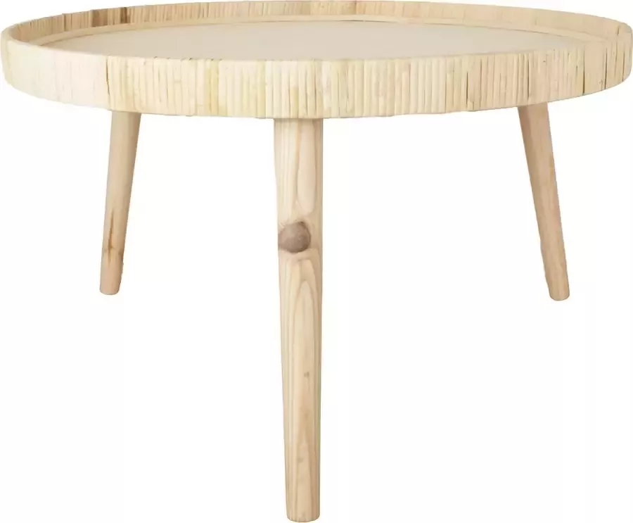 Pole to Pole Salontafel Bamboo Bijzettafel Koffietafel Naturel 57 cm x (h) 33 5 cm