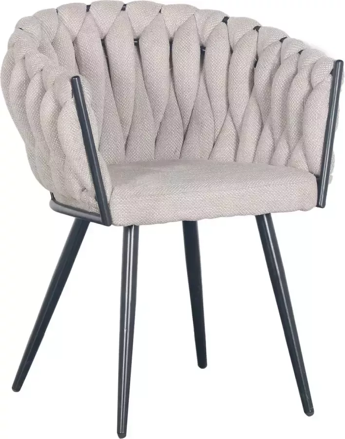 Pole to Pole Knot Eetkamerstoel Geweven Stof Beige
