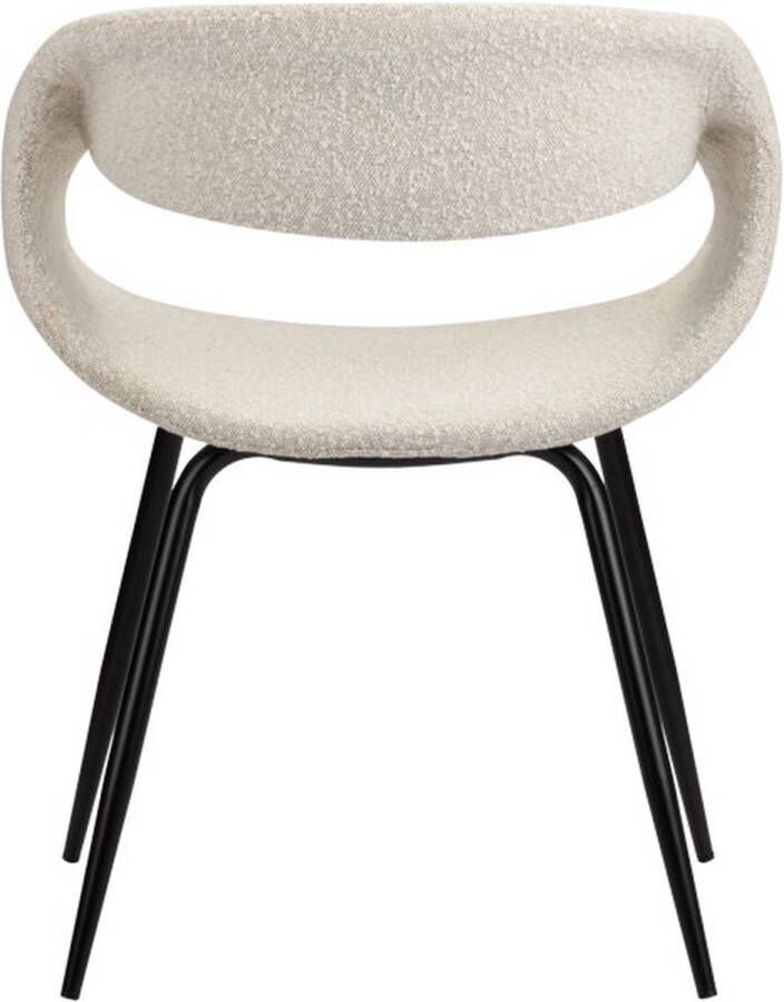 Pole to Pole Whale Eetkamerstoel Bouclé Parel Wit