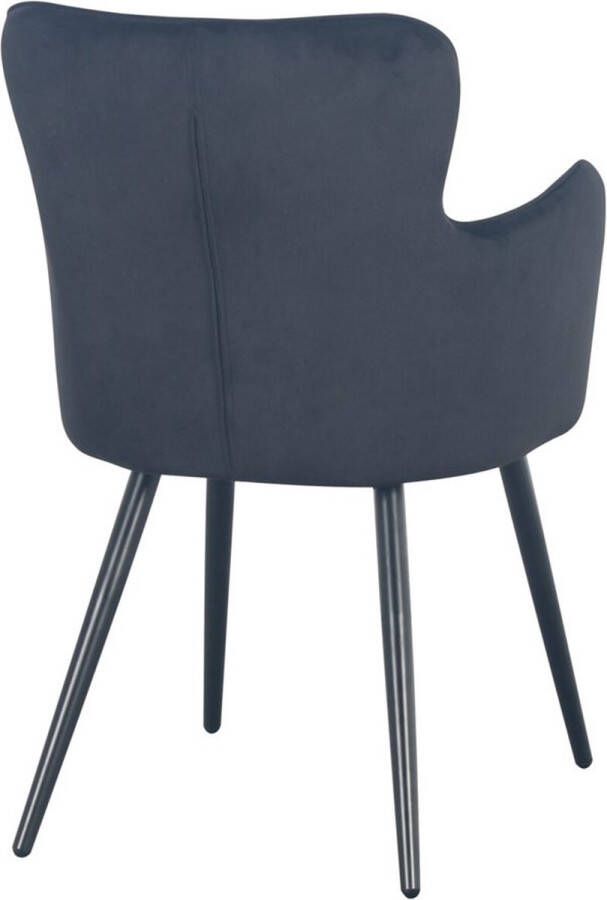Pole to Pole Wing Eetkamerstoel Velvet Zwart