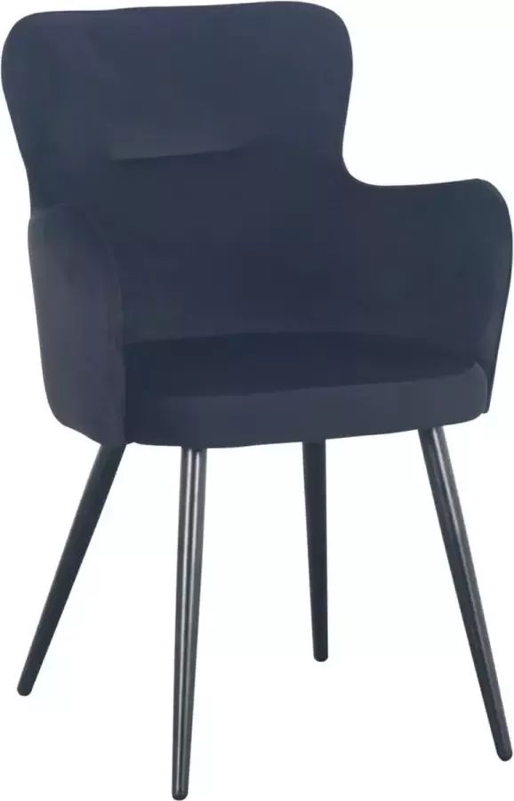 Pole to Pole Wing Eetkamerstoel Velvet Zwart - Foto 2