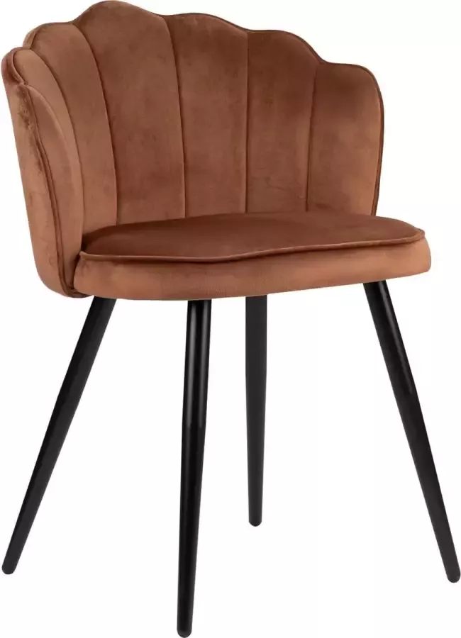 PoleWolf Crown Eetkamerstoel Velvet Koper