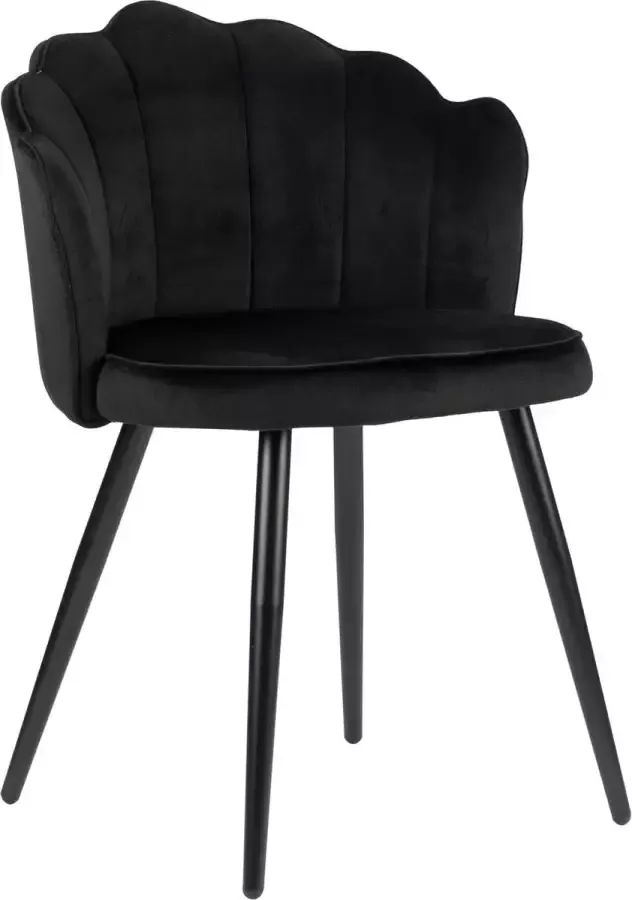 PoleWolf Crown Eetkamerstoel Velvet Zwart