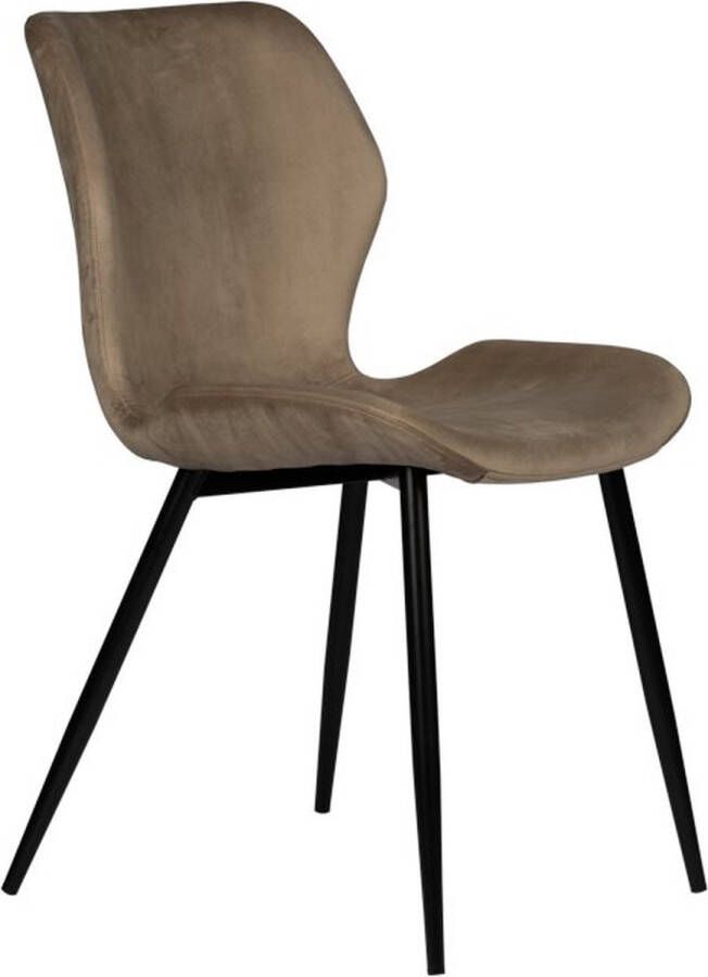 PoleWolf Lupo Eetkamerstoel Velvet Zand Wit