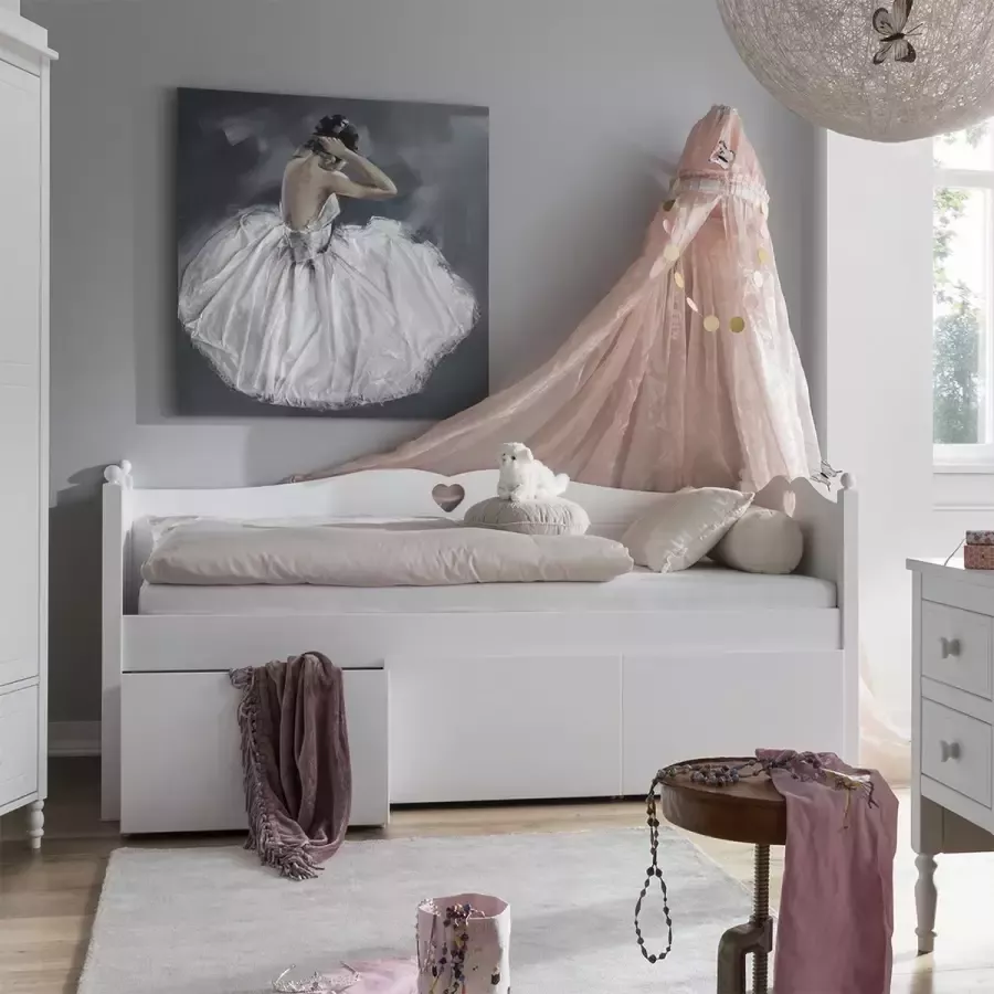 Polheim Emma Bedbank met Drie Speelgoedbakken Wit - Foto 2