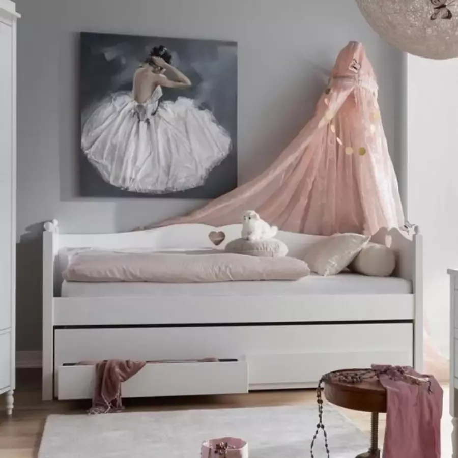 Polheim Emma Bedbank met Slaap- en Opbergladen Wit - Foto 2