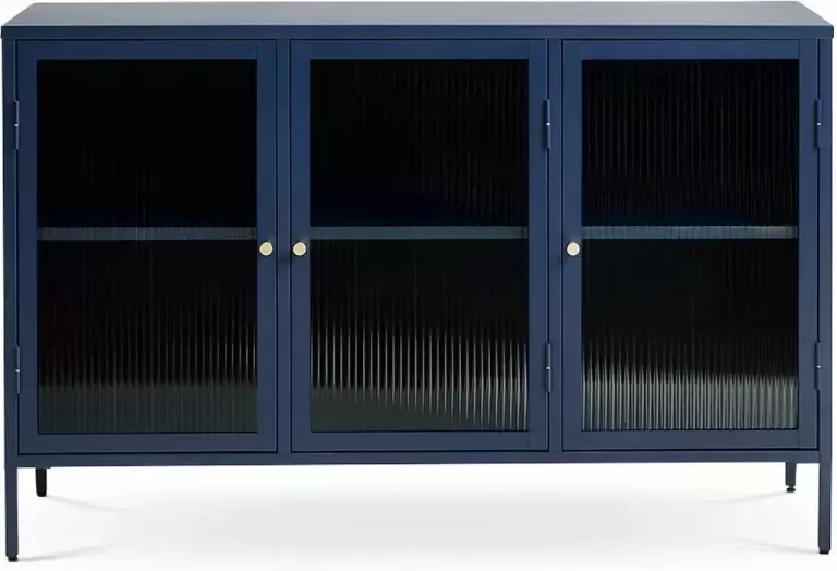Gewoonstijl Olivine Katja metalen sideboard blauw 132 x 40 cm - Foto 1