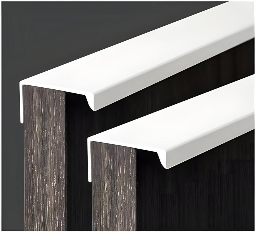 PolkaHome 4 stuks verborgen meubelgrepen onzichtbare kastgrepen aluminium ladegrepen wit 15 cm