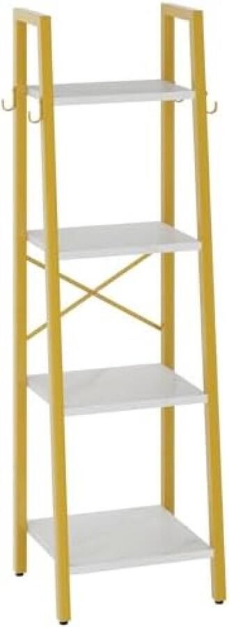 PolkaHome 4 Tier Ladder Boekenplank Hoogte 125 cm Boekenkast