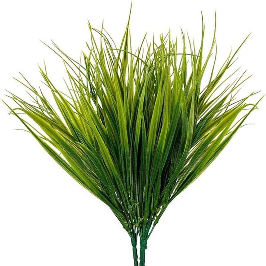 PolkaHome 6 Pak Artificieel Plastic Tarwegras Planten – Realistisch Nep Binnen Buiten Groene Bosjes Voor Huis Kantoor Tuin & Keuken – Hangbosjes Voor Huwelijk Tafel Decor en Veranda