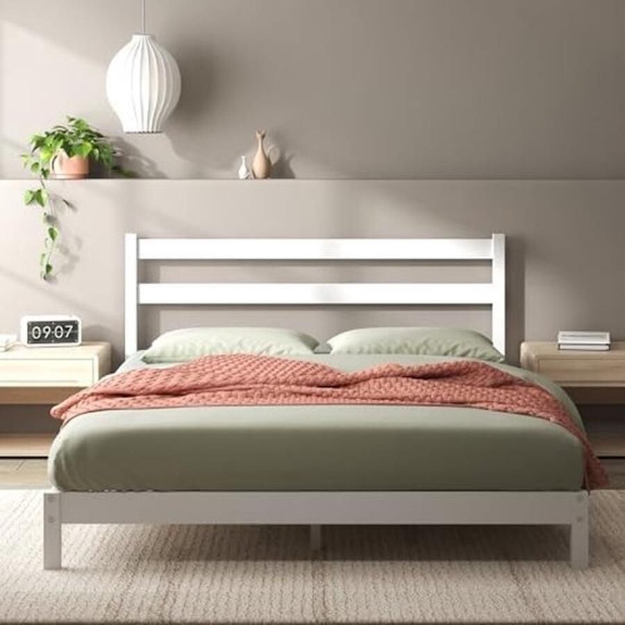 PolkaHome Bamboe Bedframe 140 x 190 cm 20 cm Hoog