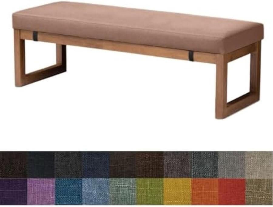 PolkaHome Bankkussen Zitkussen voor Bank Keukenbank Tuinbank Eetbank en Vensterbank Comfortabel en Ergonomisch Bruin 100x30x5 cm