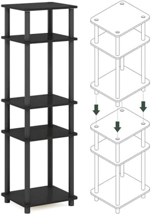 PolkaHome Bijzettafel met 3 niveaus hout