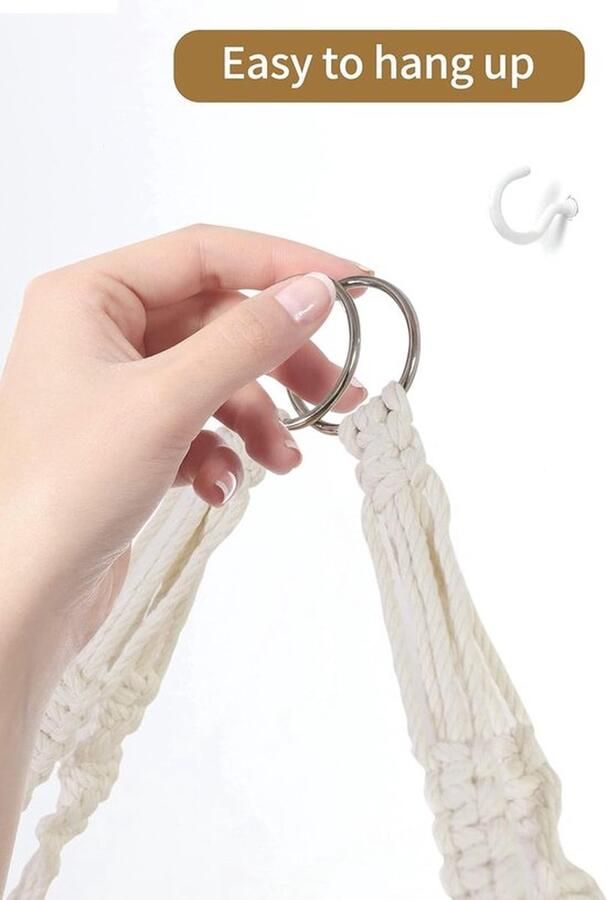 PolkaHome Boho Macrame muur opknoping plank wanddecoratie Boheemse zwevende plank handgeweven kwastje chique zwevende plank voor woonkamer slaapkamer badkamer balkon hal