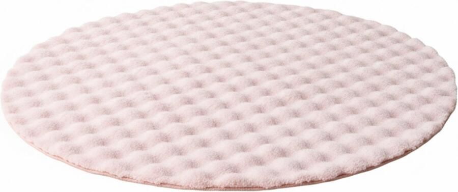 PolkaHome Cirkel Rond Vloerkleed Ø90 cm Superzacht Modern Vloerkleed Hoogpolig Fluffy Tapijt Antislip Carpet voor Woonkamer Kinderkamer & Slaapkamer (roze)