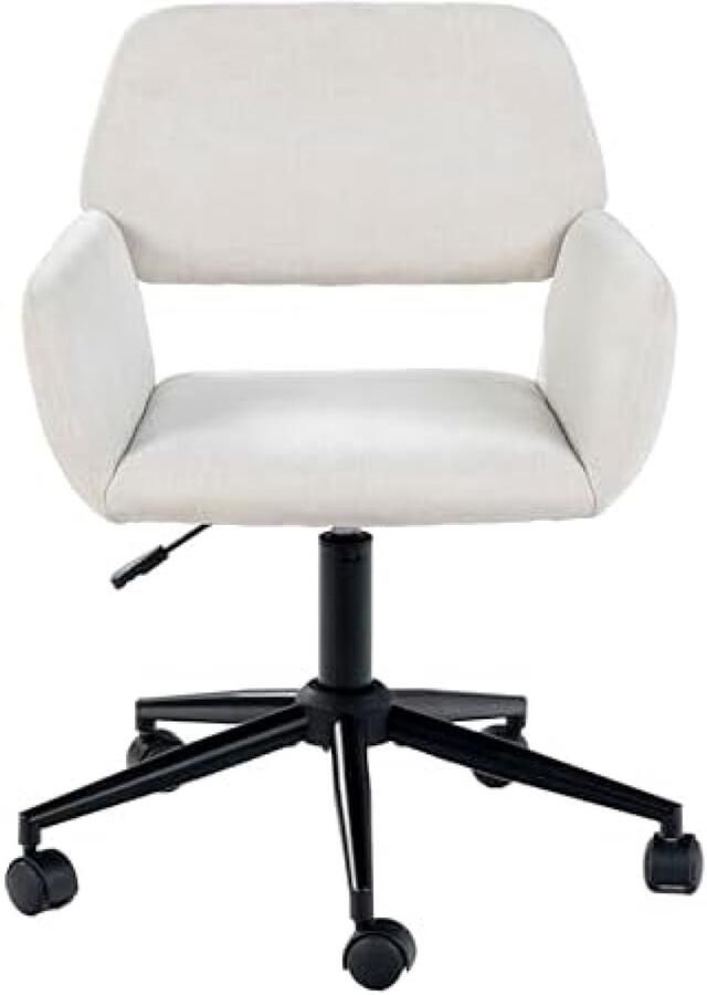 PolkaHome Comfortabele Bureaustoel met Lendensteun en Gaslift