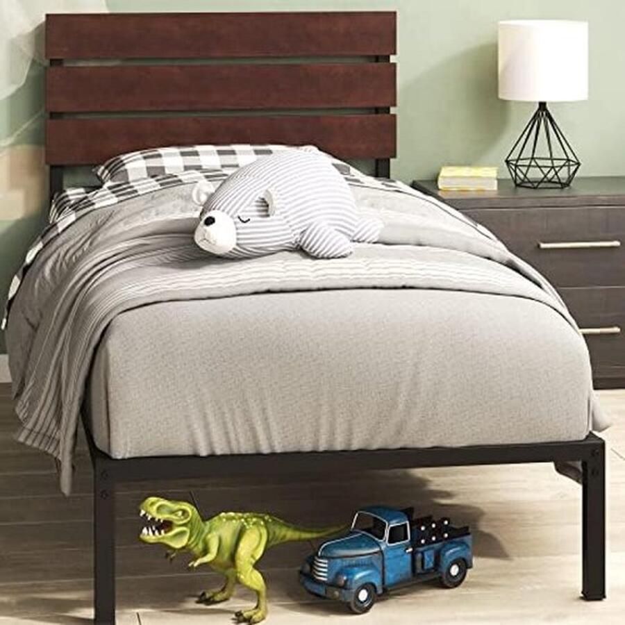 PolkaHome Duurzaam Bedframe voor Platformbed van Metaal en Bamboe