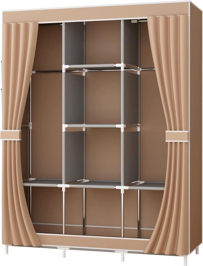 PolkaHome Eenvoudige Stoffen Kledingkast Opvouwbare Stoffen Kledingkast Slaapkamer Kledingkast