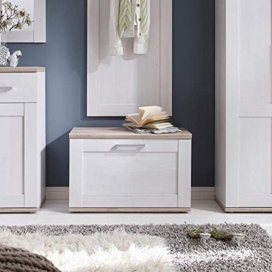 PolkaHome Garderobe Zitbank in Landelijke Stijl