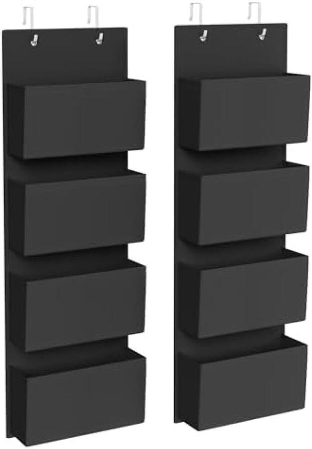 PolkaHome Hangende Opbergorganizer Set van 2 4 Vakken Per Stuk Ruimtebesparend Ontwerp
